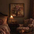 Ashes of Summer Roses — Wabi-Sabi Floral Wall Art