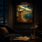 Azure Reverie — Mediterranean Elegance Wall Art