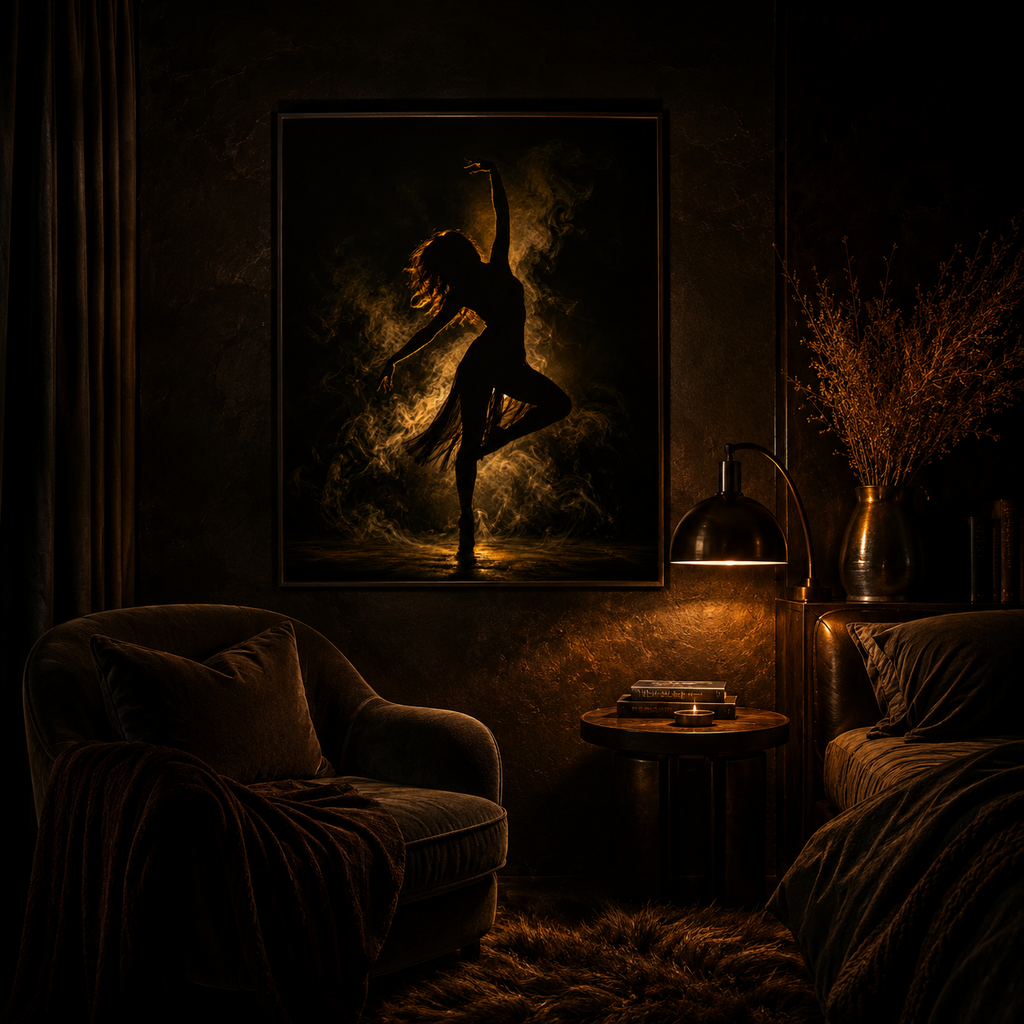Ember in Motion — Firelight Dance Wall Art