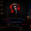 Ember of the Unspoken — Expressionist Portrait Wall Art