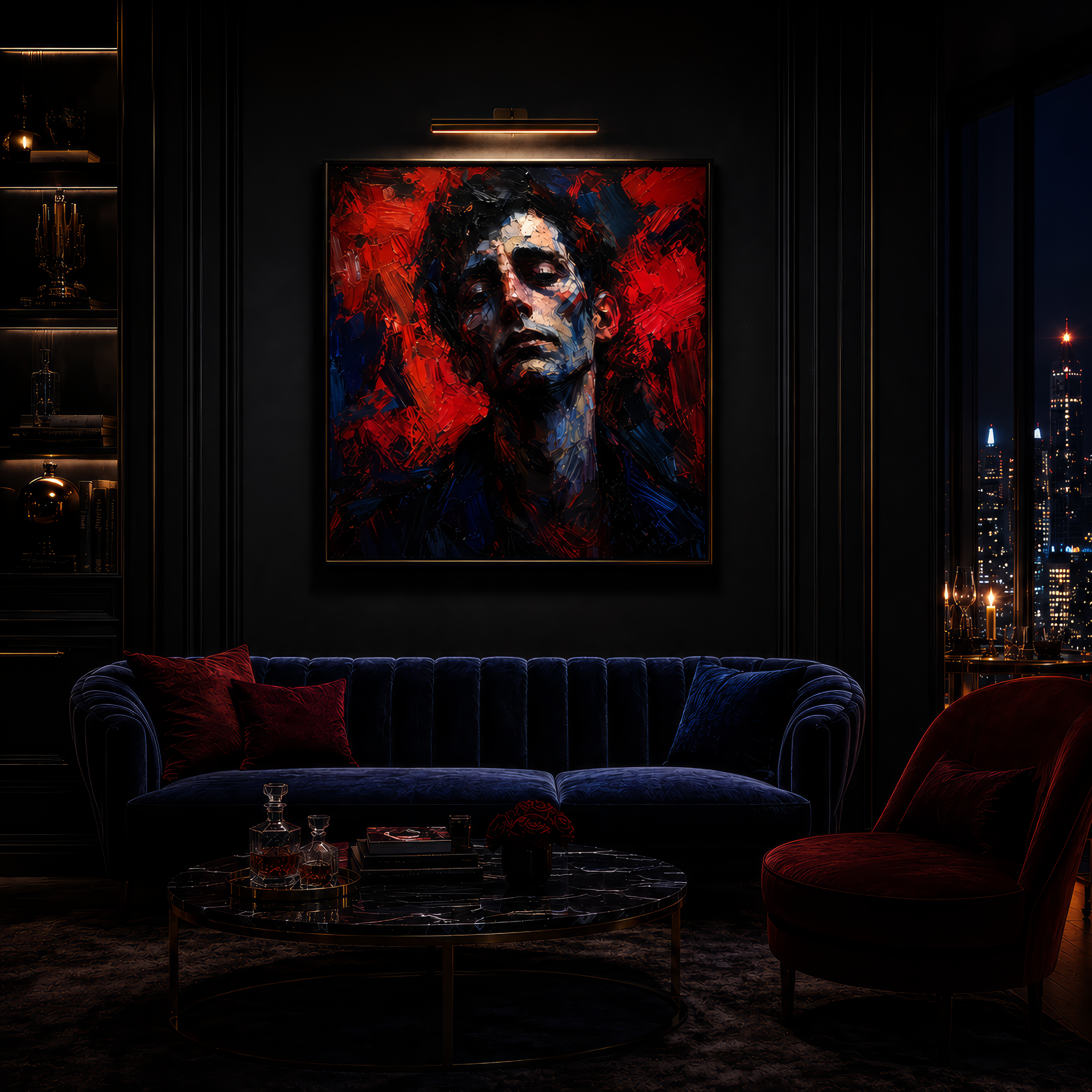 Ember of the Unspoken — Expressionist Portrait Wall Art