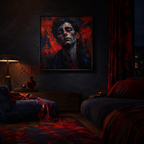 Ember of the Unspoken — Expressionist Portrait Wall Art