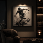 Last Strike — Monochrome Football Motion Wall Art