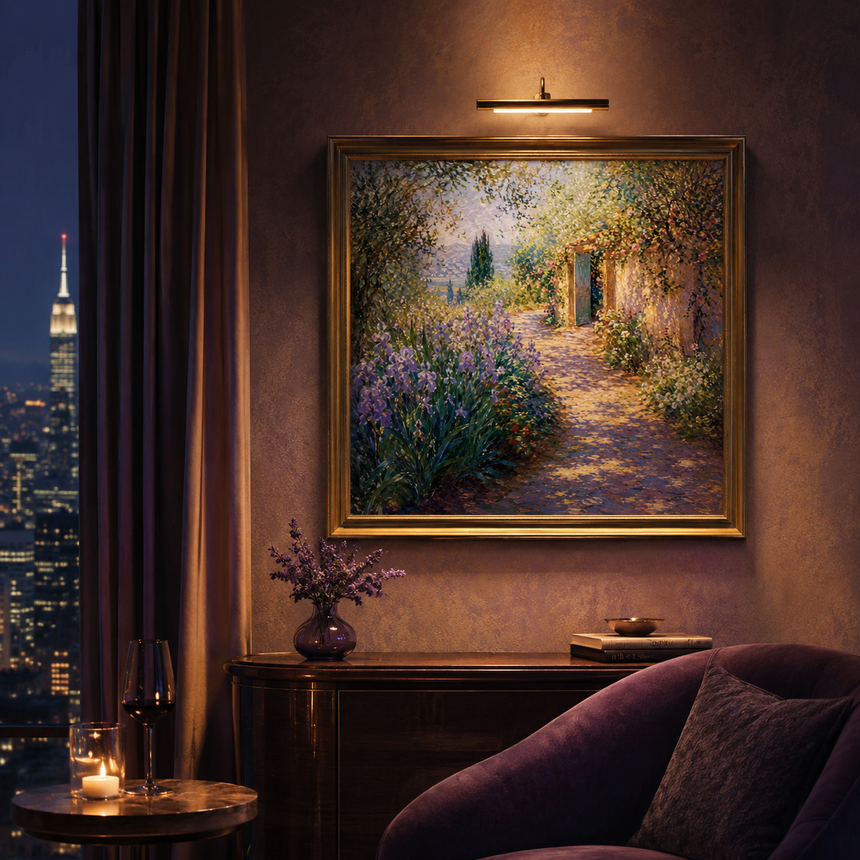 Lavender Garden Reverie — Impressionist Botanical Wall Art