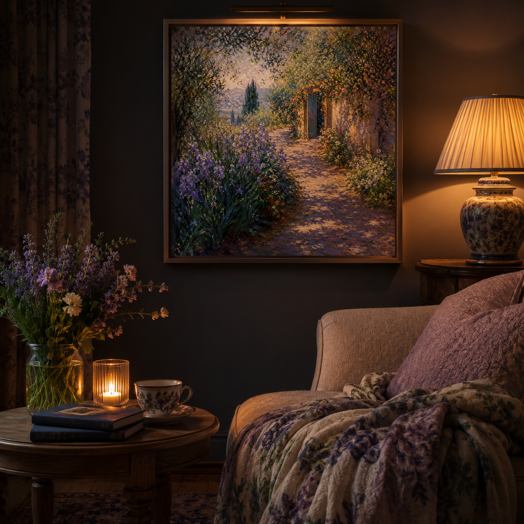 Lavender Garden Reverie — Impressionist Botanical Wall Art
