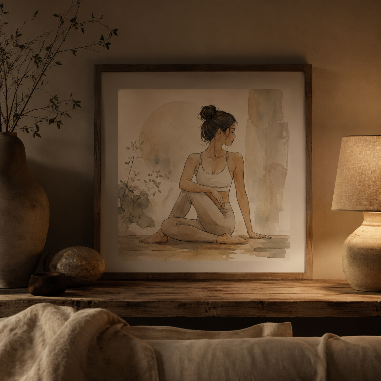 Quiet Alignment — Minimalist Wellness Wall Art