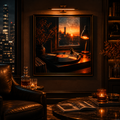 Sunset on Vinyl — Evening Reverie Wall Art