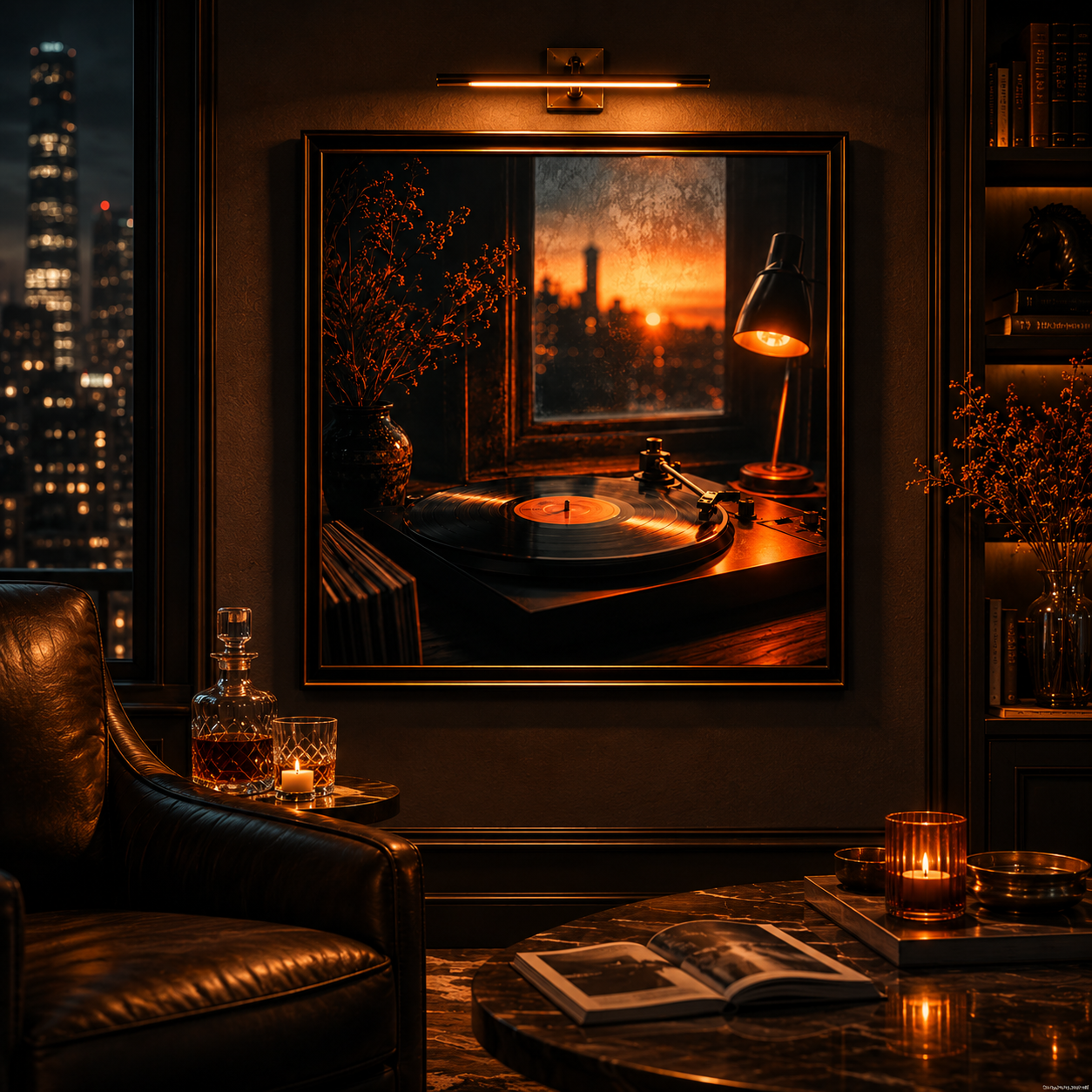 Sunset on Vinyl — Evening Reverie Wall Art