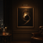 The Last Descent — Noir Spiral Wall Art