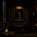 The Last Vigil — Noir Candlelight Wall Art